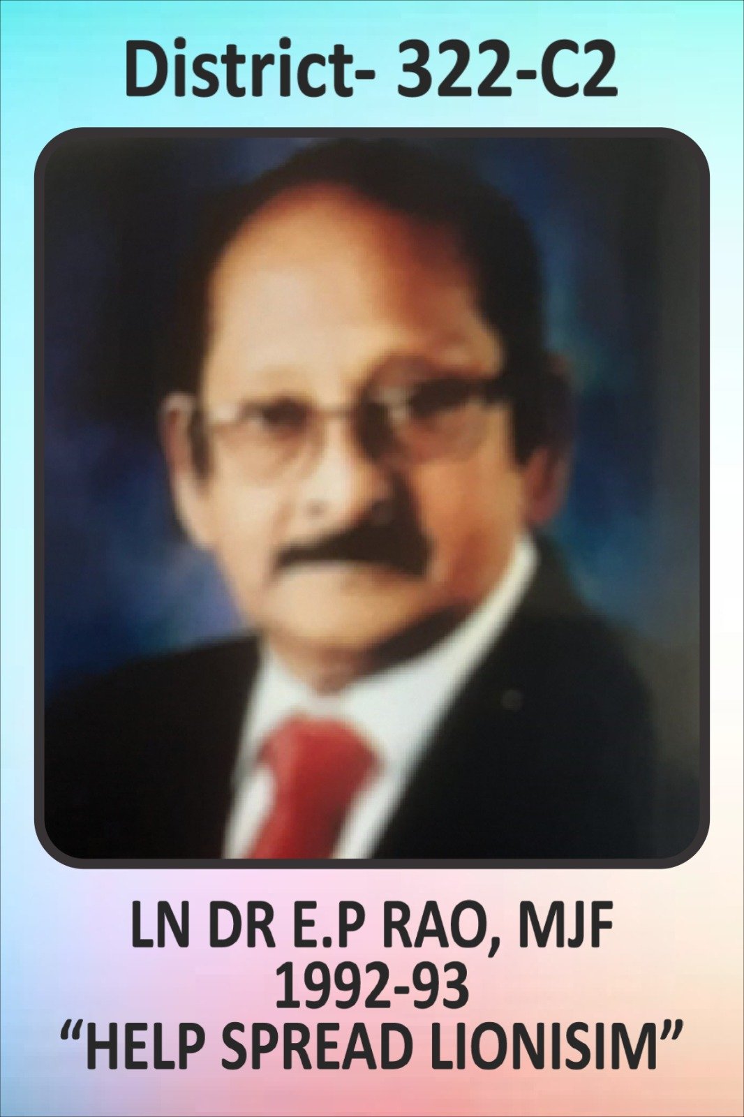 Lion Dr. E.P. Rao, MJF